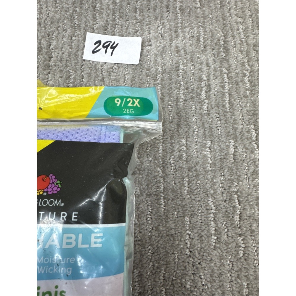 Six Pairs Of Fruit Of The Loom Breathable Bikinis 9/2X # 294 - Picture 6 of 16